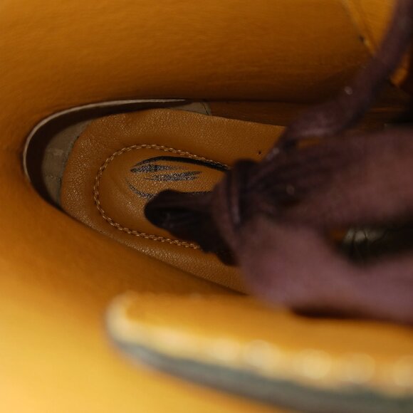 Express $148 Burgundy Women's Patent Leather Combat Boots size 10 - Picture 10 of 11